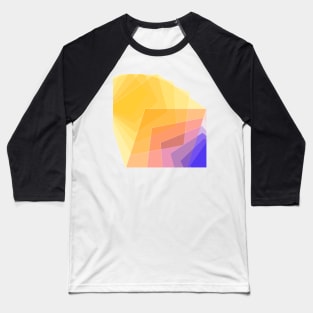 Geometric pattern yellow purple modern Baseball T-Shirt